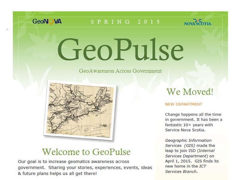 GeoPulse Newsletter Spring 2015 GeoPulse Newsletter Spring 2015